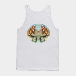 Long-haired mermaid becomes sea princess Tank Top